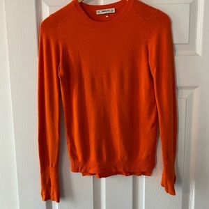 Zara - orange light knit top - s